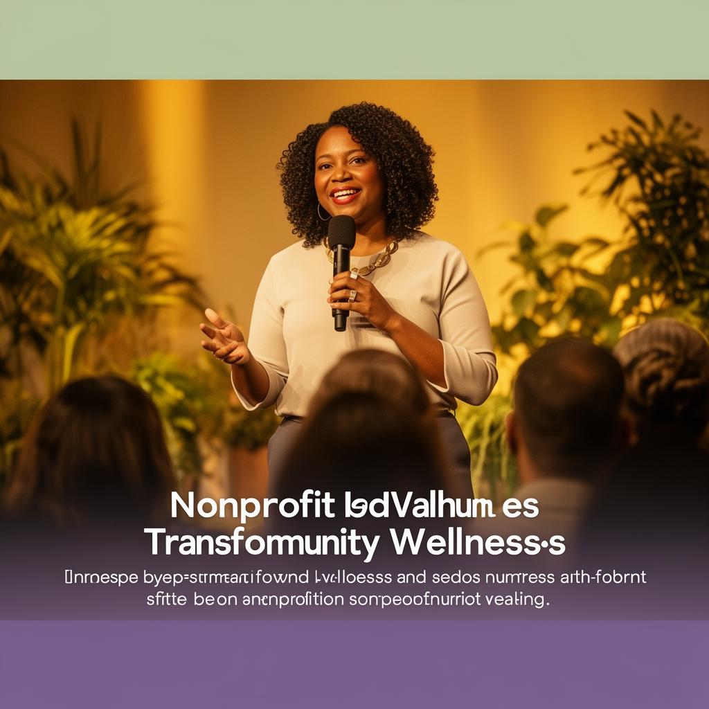 Speaker on stage at a community wellness event